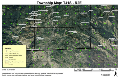 Porcupine Mountain T41S R2E Township Map Preview 1
