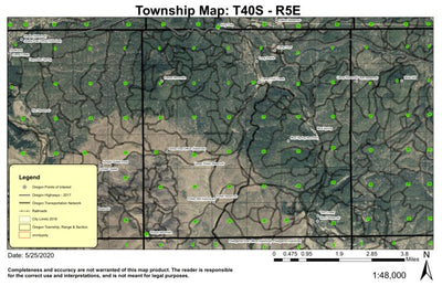 Grizzly Mountain T40S R5E Township Map Preview 1