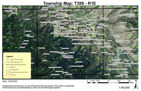 Ashland T39S R1E Township Map Preview 1