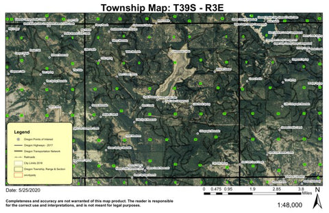 Hyatt Reservoir T39S R3E Township Map Preview 1