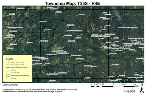 Snowshoe Butte T35S R4E Township Map Preview 1