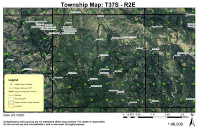 Lake Creek T37S R2E Township Map Preview 1