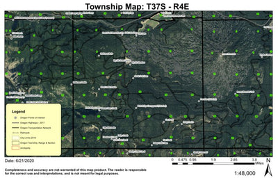 Fish Lake T37S R4E Township Map Preview 1