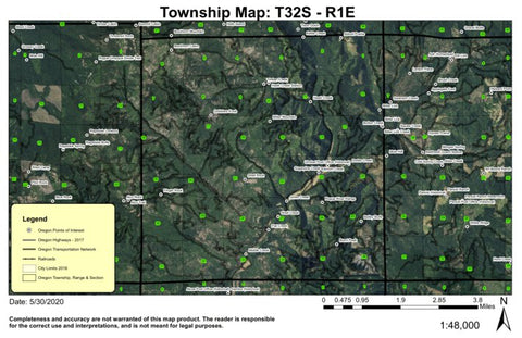 Gobblers Knob T32S R1E Township Map Preview 1