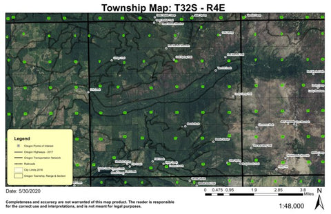 Red Blanket Mountain T32S R4E Township Map Preview 1