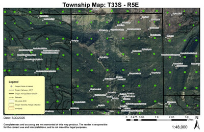 Halifax Creek T33S R5E Township Map Preview 1