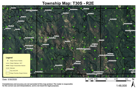 Abbott Butte T30S R2E Township Map Preview 1