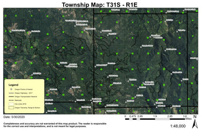 Fawn Creek T31S R1E Township Map Preview 1