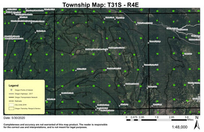 Dead Soldier Creek T31S R4E Township Map Preview 1
