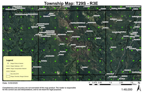 Hershberger Mountain T29S R3E Township Map Preview 1