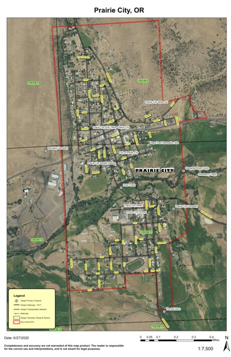 Prairie City, Oregon Map by Super See Services | Avenza Maps