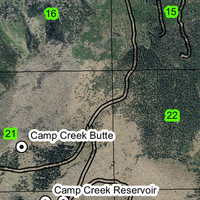Camp Creek Reservoir T10S R9E Township Map Preview 2
