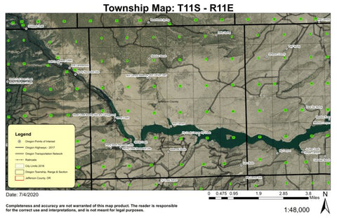 Fly Creek T11S R11E Township Map Preview 1