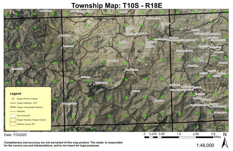 Horse Heaven T10S R18E Township Map Preview 1