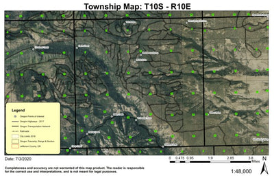 White Water River T10S R10E Township Map Preview 1