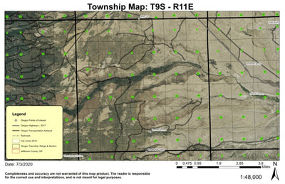 Seymore Springs T9S R11E Township Map Preview 1