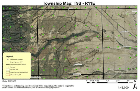 Seymore Springs T9S R11E Township Map Preview 1