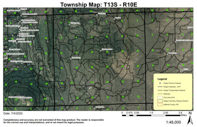 Little Akawa Butte T13S R10E Township Map Preview 1