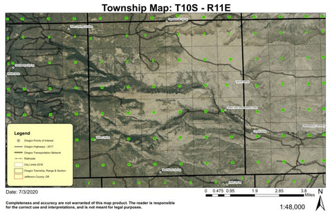 South Fork Seeksequa T10S R11E Township Map Preview 1