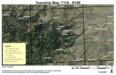 Stephenson Mountain T11S R19E Township Map Preview 1