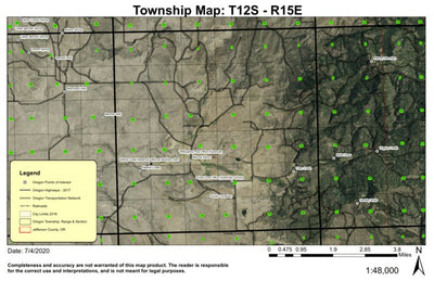 Morrow Ranch T12S R15E Township Map Preview 1