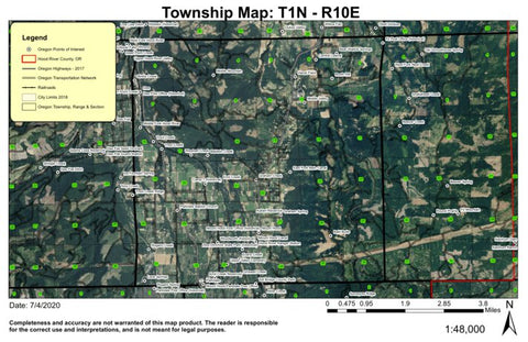 Parkdale T1N R10E Township Map Preview 1