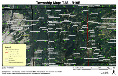Robinhood Creek T2S R10E Township Map Preview 1