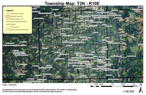 Pine Grove T2N R10E Township Map Preview 1