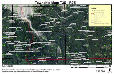 Mineral Creek T3S R9E Township Map Preview 1