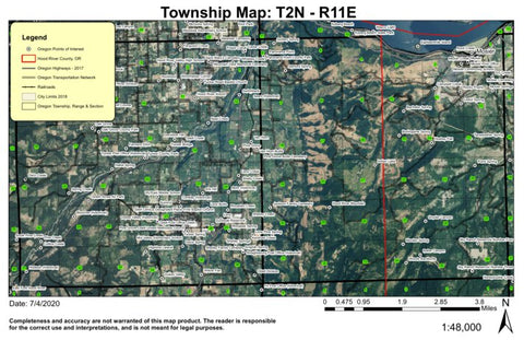 Indian Lake T2N R11E Township Map Preview 1