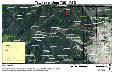 Bald Mountain T2S R8E Township Map Preview 1