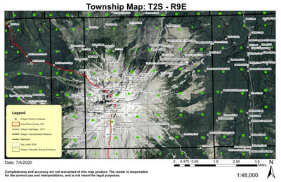 Mount Hood T2S R9E Township Map Preview 1