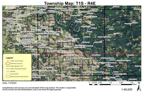 Pleasant Home T1S R4E Township Map Preview 1