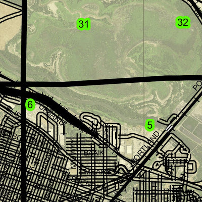 Portland T2N R1E Township Map Preview 2