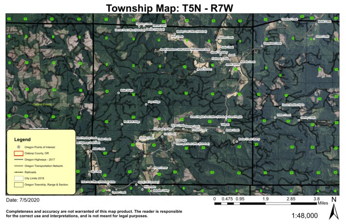 Pope Ridge T5N R7W Township Map by Super See Services | Avenza Maps