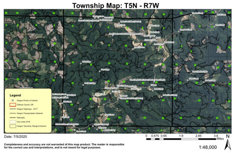 Pope Ridge T5N R7W Township Map Preview 1