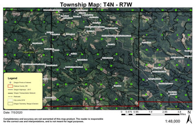 Flat Iron Mountain T4N R7W Township Map Preview 1