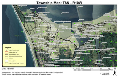Warrenton T8S R10W Township Map Preview 1