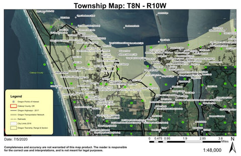Warrenton T8S R10W Township Map Preview 1