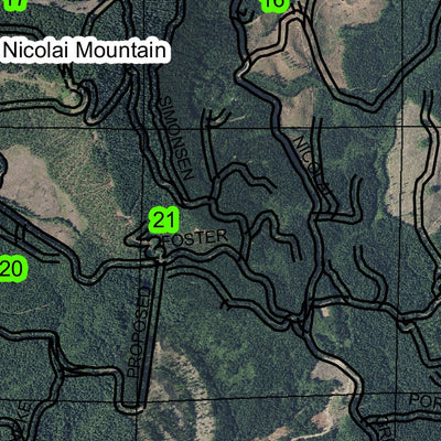 Nicolai Mountain T7N R6W Township Map Preview 2