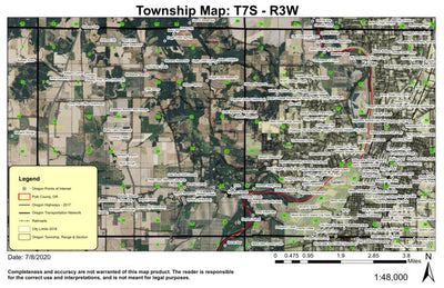 Spring Valley T7N R3W Township Map Preview 1