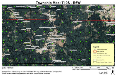 Ritner T10N R6W Township Map Preview 1