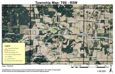 Airlie T9N R5W Township Map Preview 1