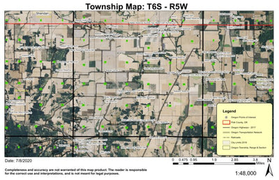 Perrydale T6N R5W Township Map Preview 1