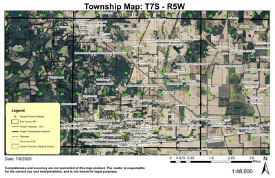 Dallas T7N R5W Township Map Preview 1