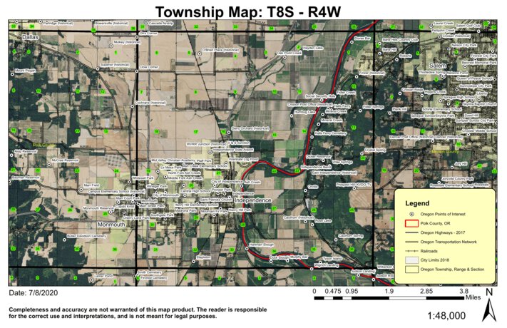 Independence T8N R4W Township Map by Super See Services | Avenza Maps
