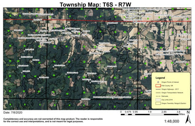 Willamina T6S R7W Township Map Preview 1