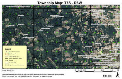 Mill Creek T7S R6W Township Map Preview 1