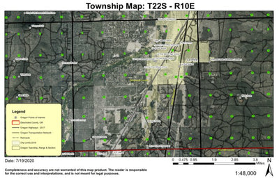 LaPine T22S R10E Township Map Preview 1