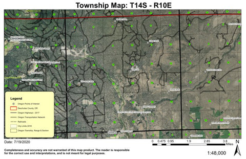 Zimmerman Butte T14S R10E Township Map Preview 1